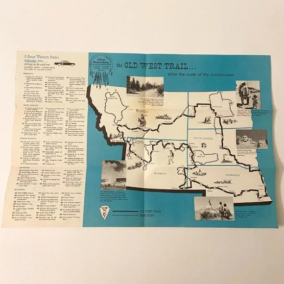 Vintage The Old West Trail 5 Great Western States Travel Brochure United States - Picture 4 of 12